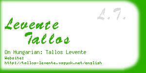 levente tallos business card